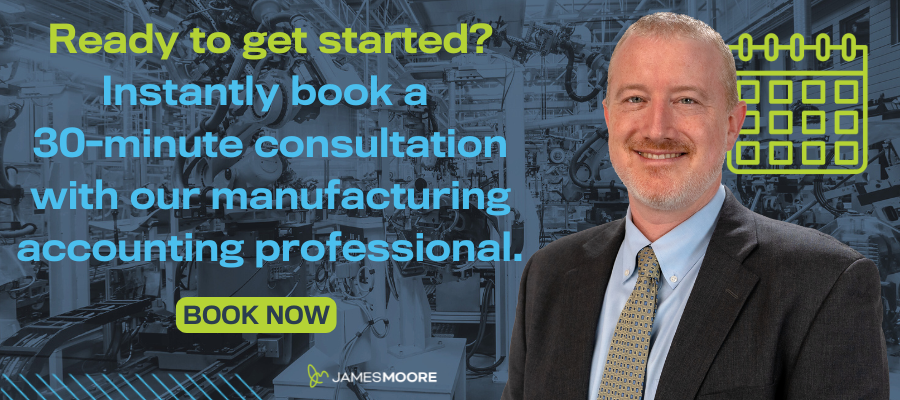 Ready to connect? Book your 30-minute consultation with manufacturing accounting professional Mike Sibley.
