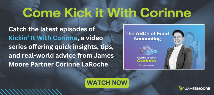 Come KICK IT with Corinne as she dives into the nonprofit industry's hot topics and offers real world advice from an accounting perspective.